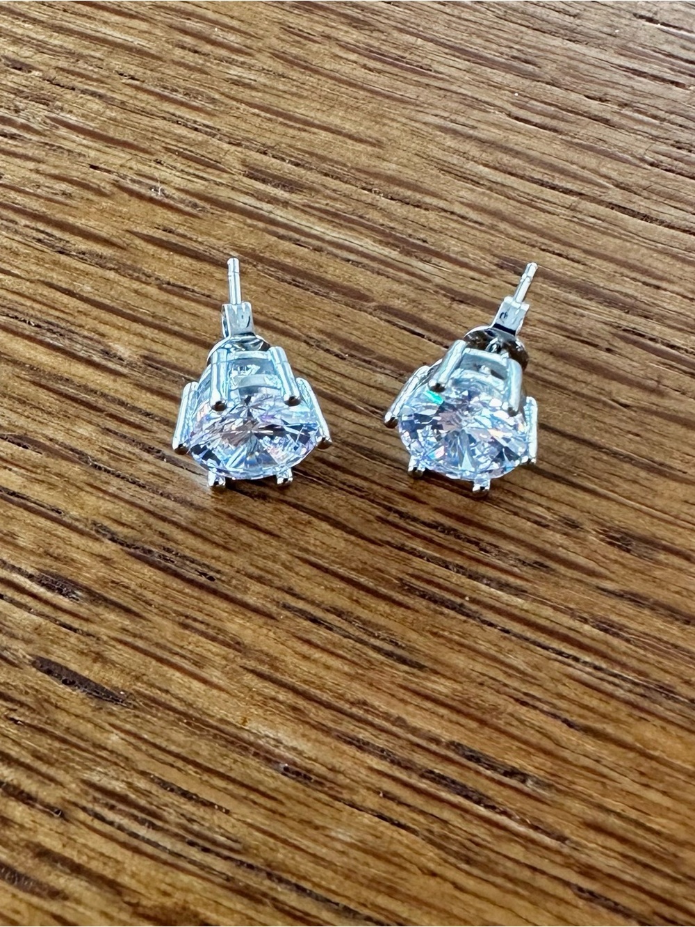 18k Gold over 925 Sterling Silver Stud Earrings Moissanite 2.5 carat